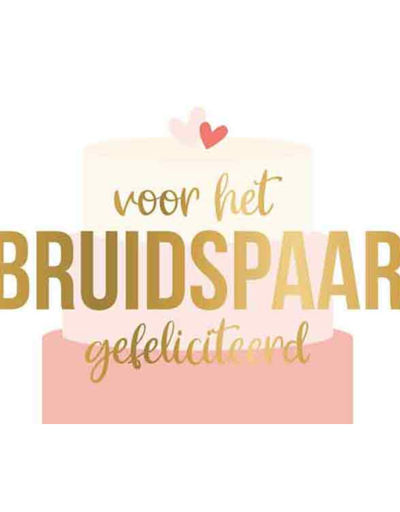 Voor het Bruidspaar Gefeliciteerd - Wenskaart Daisy