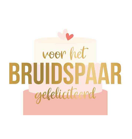 Voor het Bruidspaar Gefeliciteerd - Wenskaart Daisy