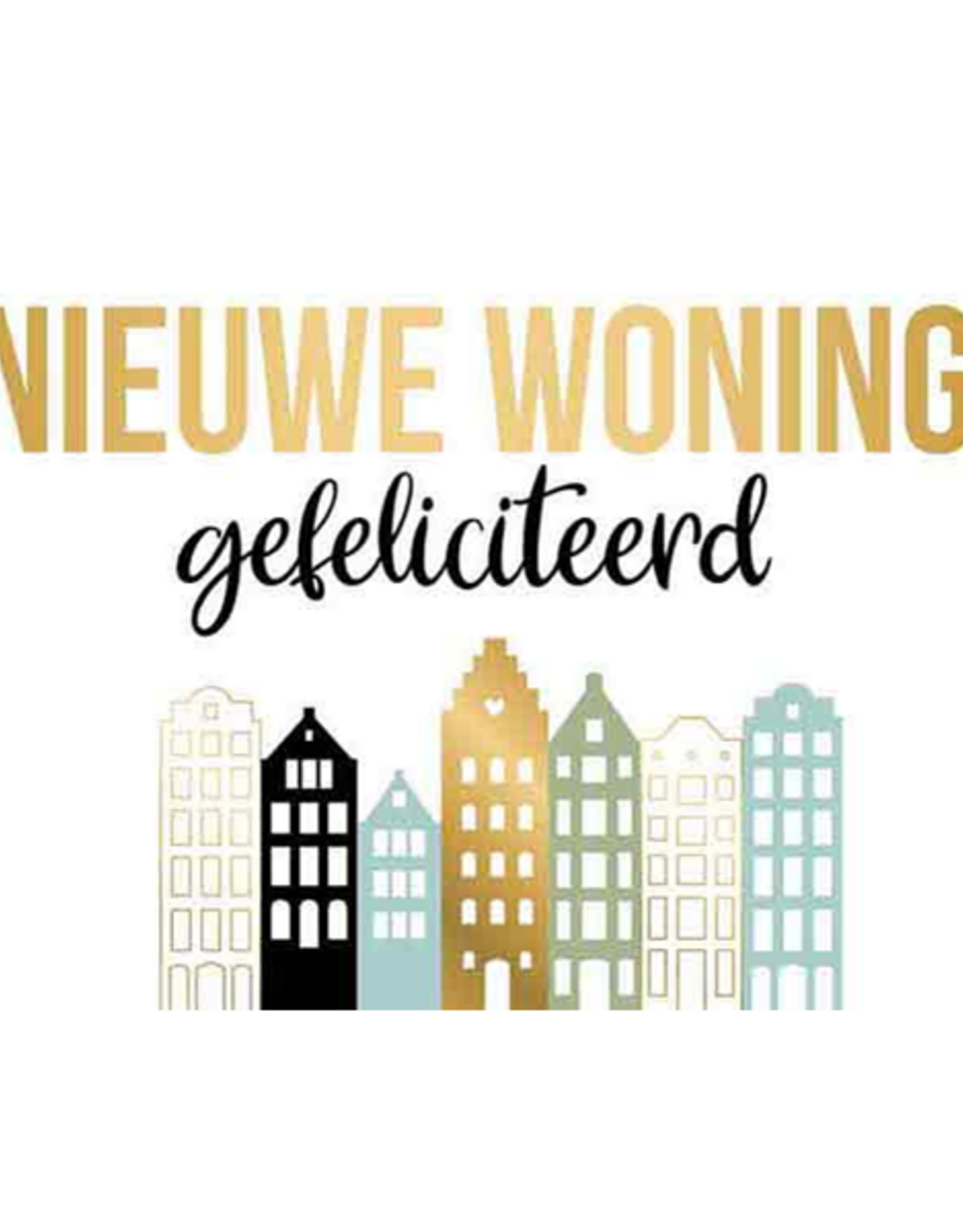 Nieuwe Woning Gefeliciteerd - Wenskaart Daisy