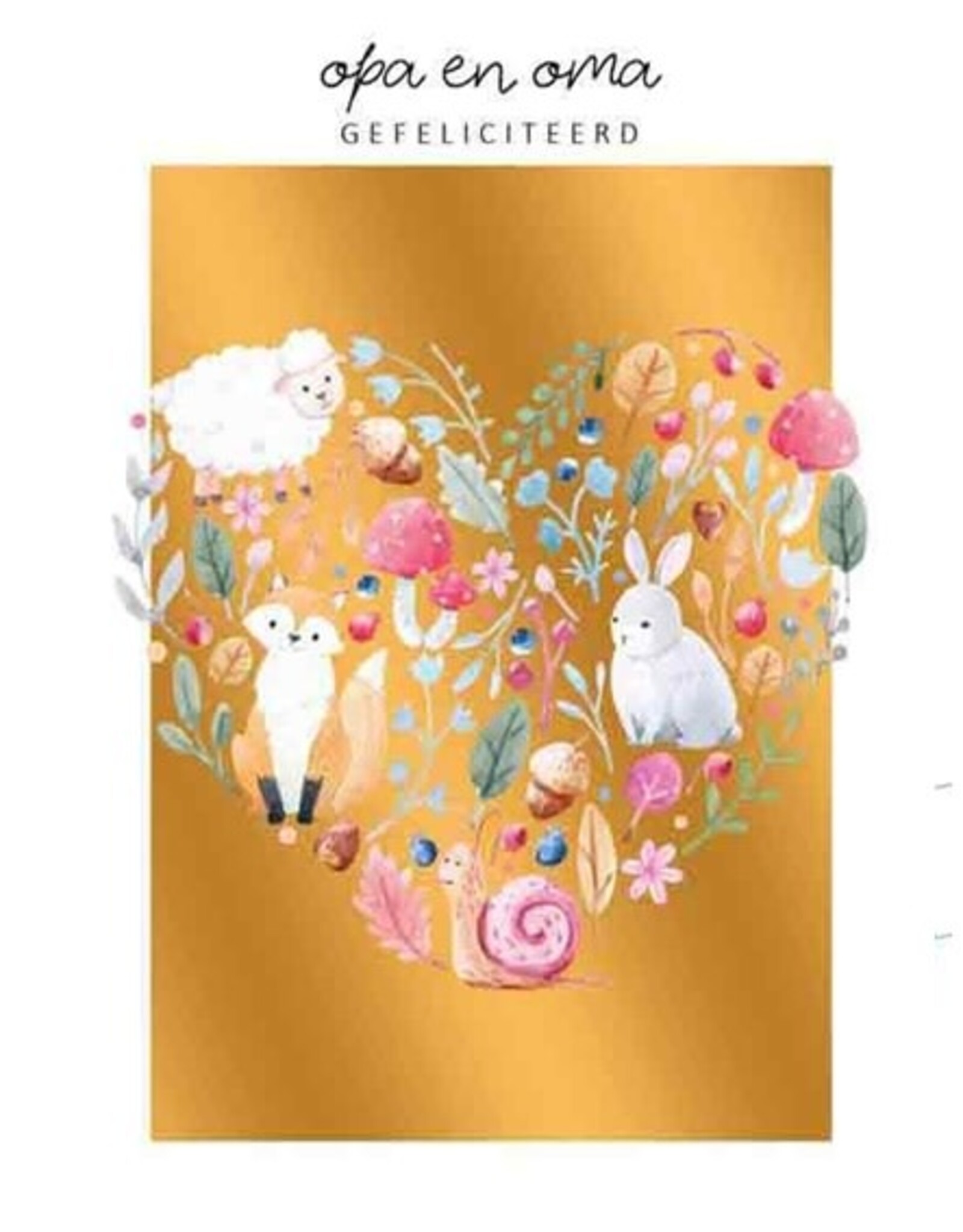 Opa en Oma Gefeliciteerd - Wenskaart Bliss