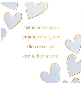Het is onmogelijk Iemand te vergeten... - Wenskaart Compassion