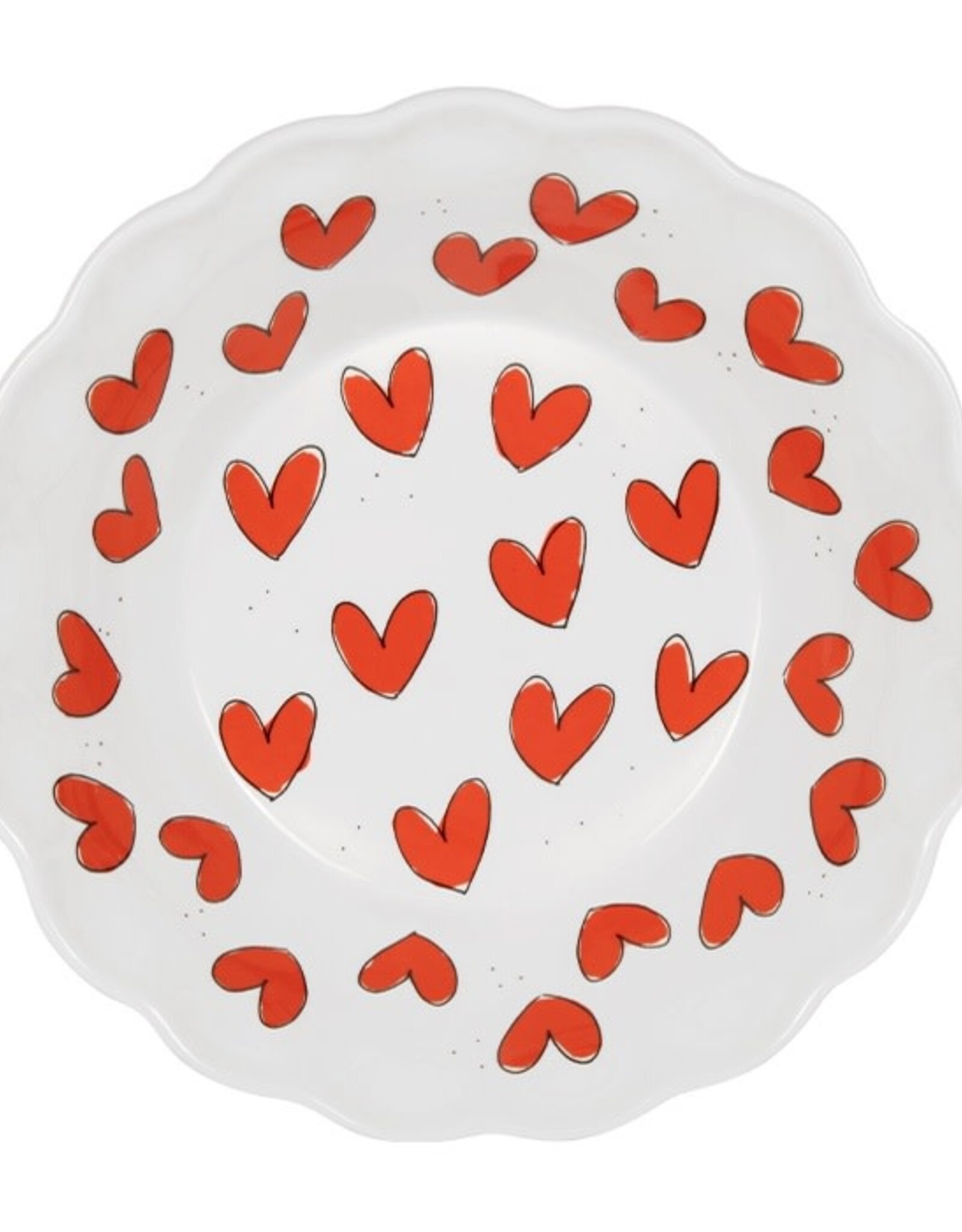 Blond Amsterdam Schaal 23cm Rode Hartjes "Love" - Blond Amsterdam