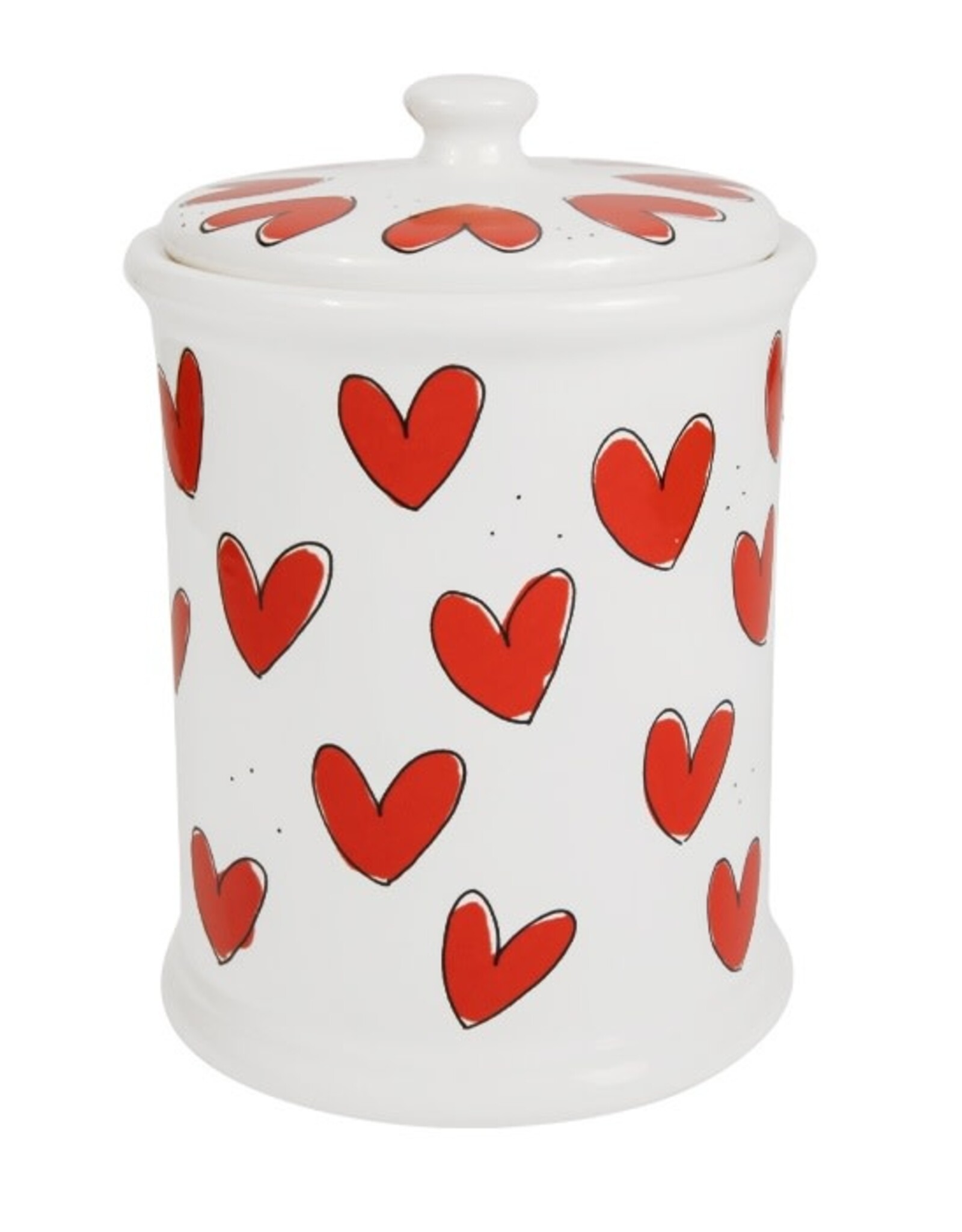 Blond Amsterdam Voorraadpot 12,5x17cm Rode Hartjes "Love" - Blond Amsterdam
