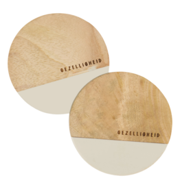 Zusss Onderzetters Set van 2 stuks "Gezelligheid" - Zusss