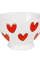 Blond Amsterdam Kom op voet 13cm Rode Hartjes - Blond Amsterdam