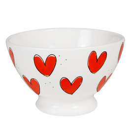 Blond Amsterdam Kom op voet 13cm Rode Hartjes - Blond Amsterdam