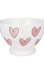 Blond Amsterdam Kom op voet 13cm Roze Hartjes - Blond Amsterdam
