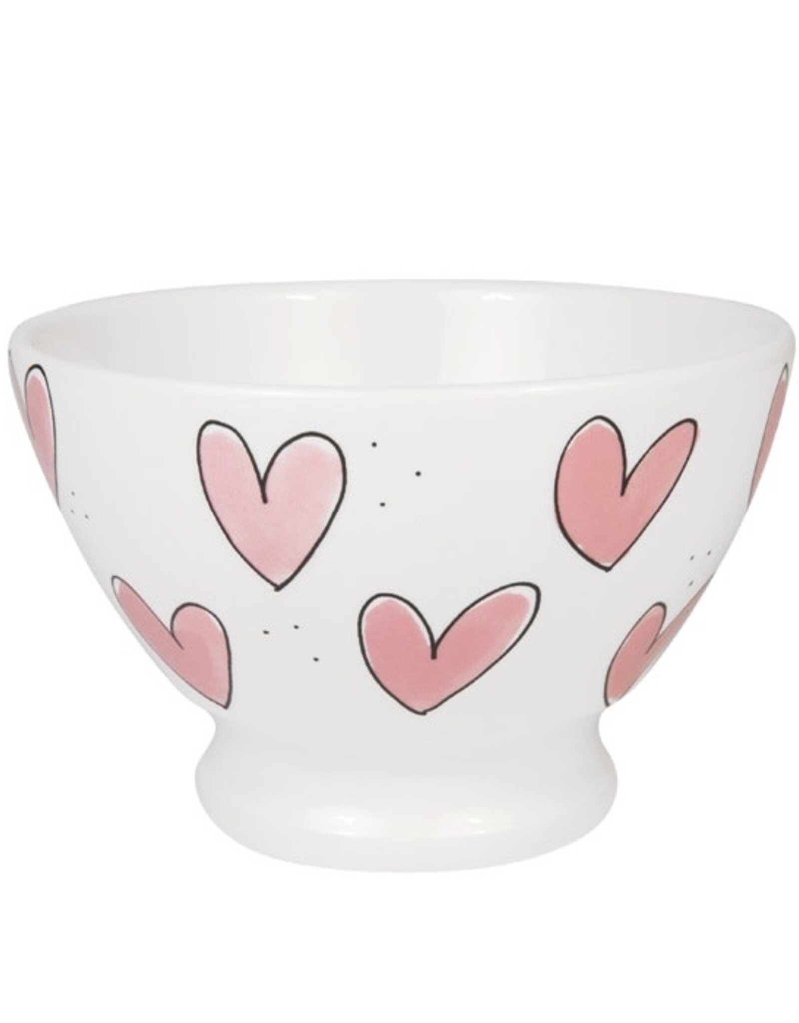 Blond Amsterdam Kom op voet 13cm Roze Hartjes - Blond Amsterdam