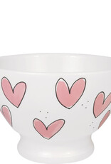 Blond Amsterdam Kom op voet 13cm Roze Hartjes - Blond Amsterdam