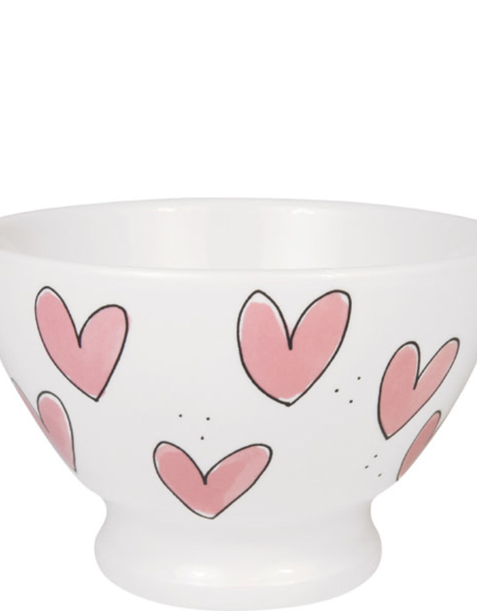 Blond Amsterdam Kom op voet 13cm Roze Hartjes - Blond Amsterdam