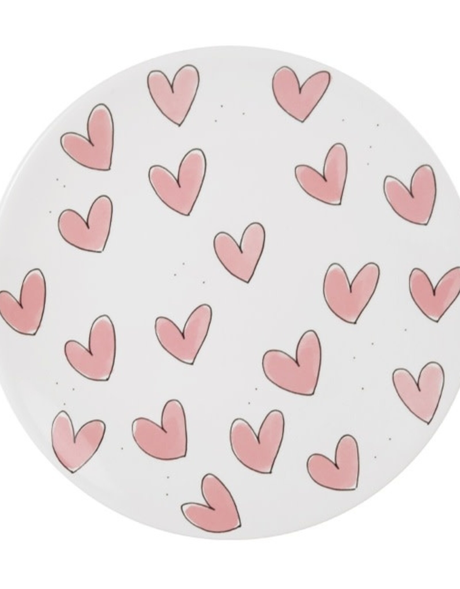 Blond Amsterdam Ontbijtbord 22cm Roze Hartjes - Blond Amsterdam