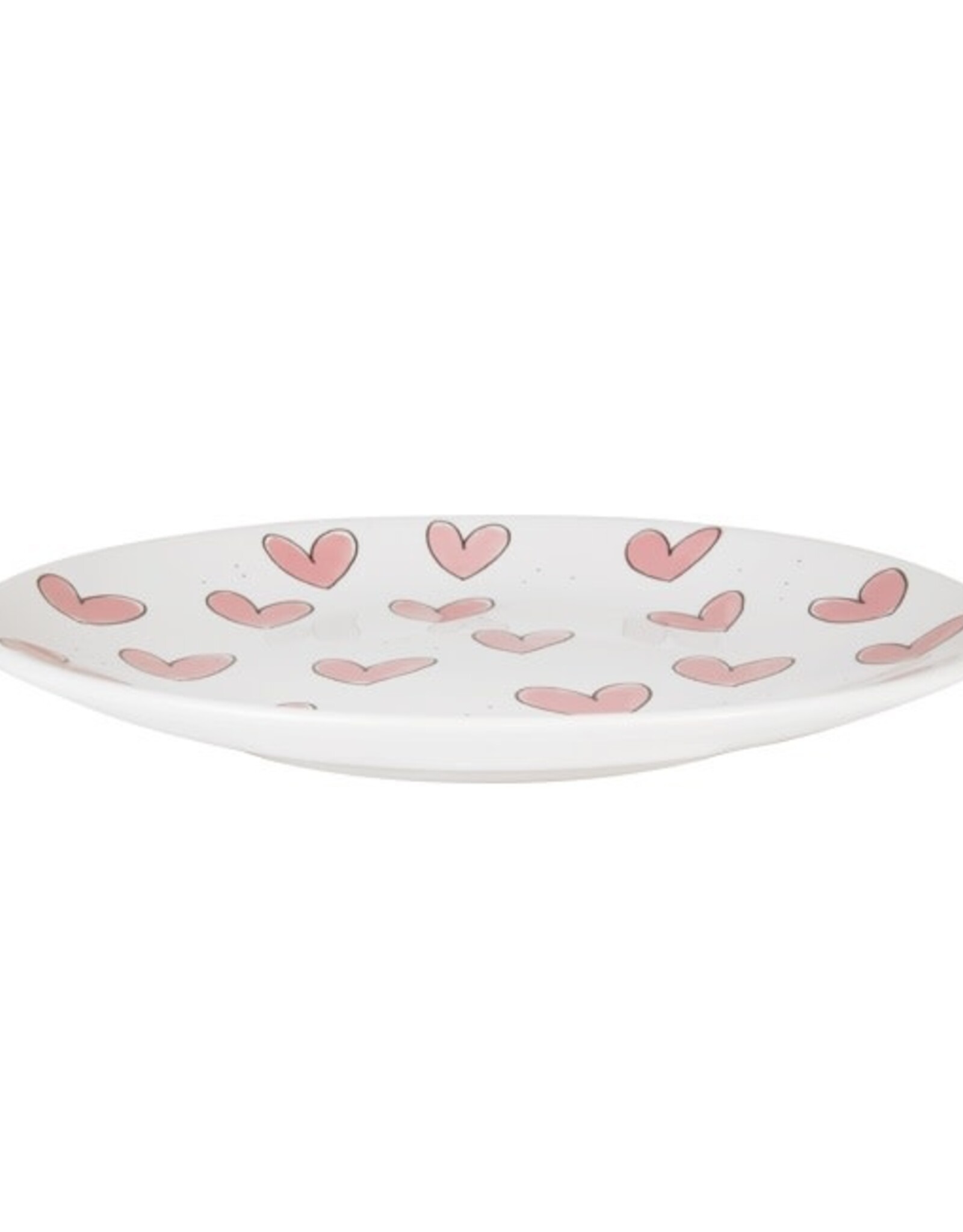 Blond Amsterdam Ontbijtbord 22cm Roze Hartjes - Blond Amsterdam