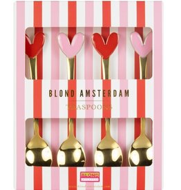 Blond Amsterdam Set van 4 Theelepels Hartjes - Blond Amsterdam