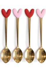 Blond Amsterdam Set van 4 Theelepels Hartjes - Blond Amsterdam