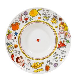 Blond Amsterdam Pastabord 23cm Spice it up "Even Bijkletsen" - Blond Amsterdam