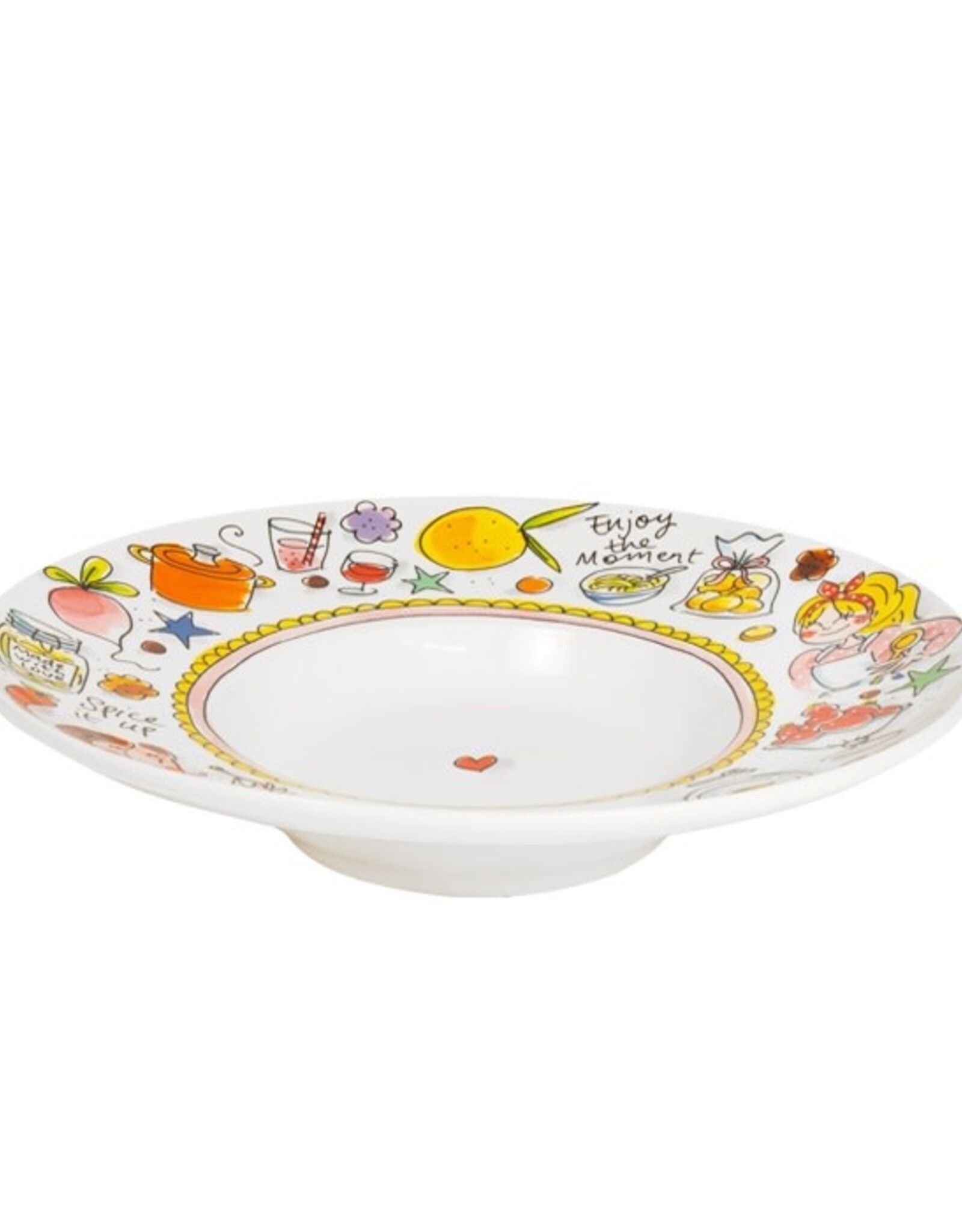 Blond Amsterdam Pastabord 23cm Spice it up "Even Bijkletsen" - Blond Amsterdam