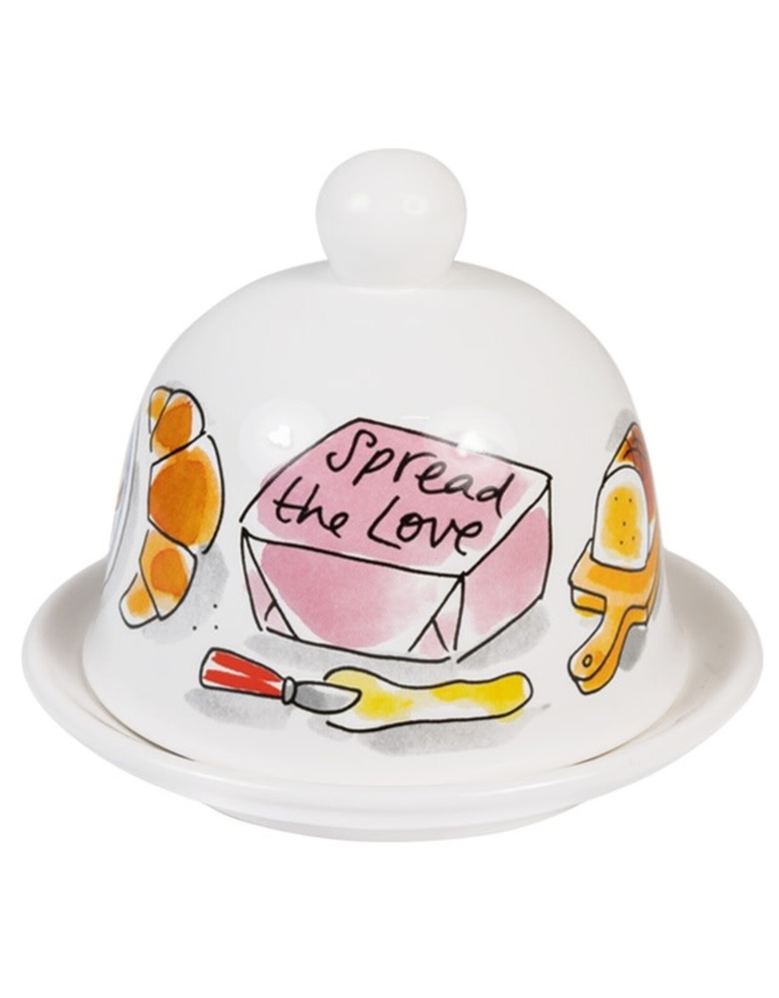 Blond Amsterdam Botervloot rond 12cm Spread the Love "Even Bijkletsen" - Blond Amsterdam