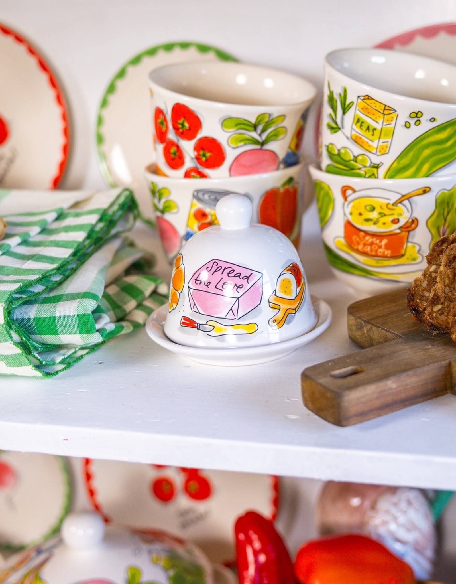 Blond Amsterdam Botervloot rond 12cm Spread the Love "Even Bijkletsen" - Blond Amsterdam