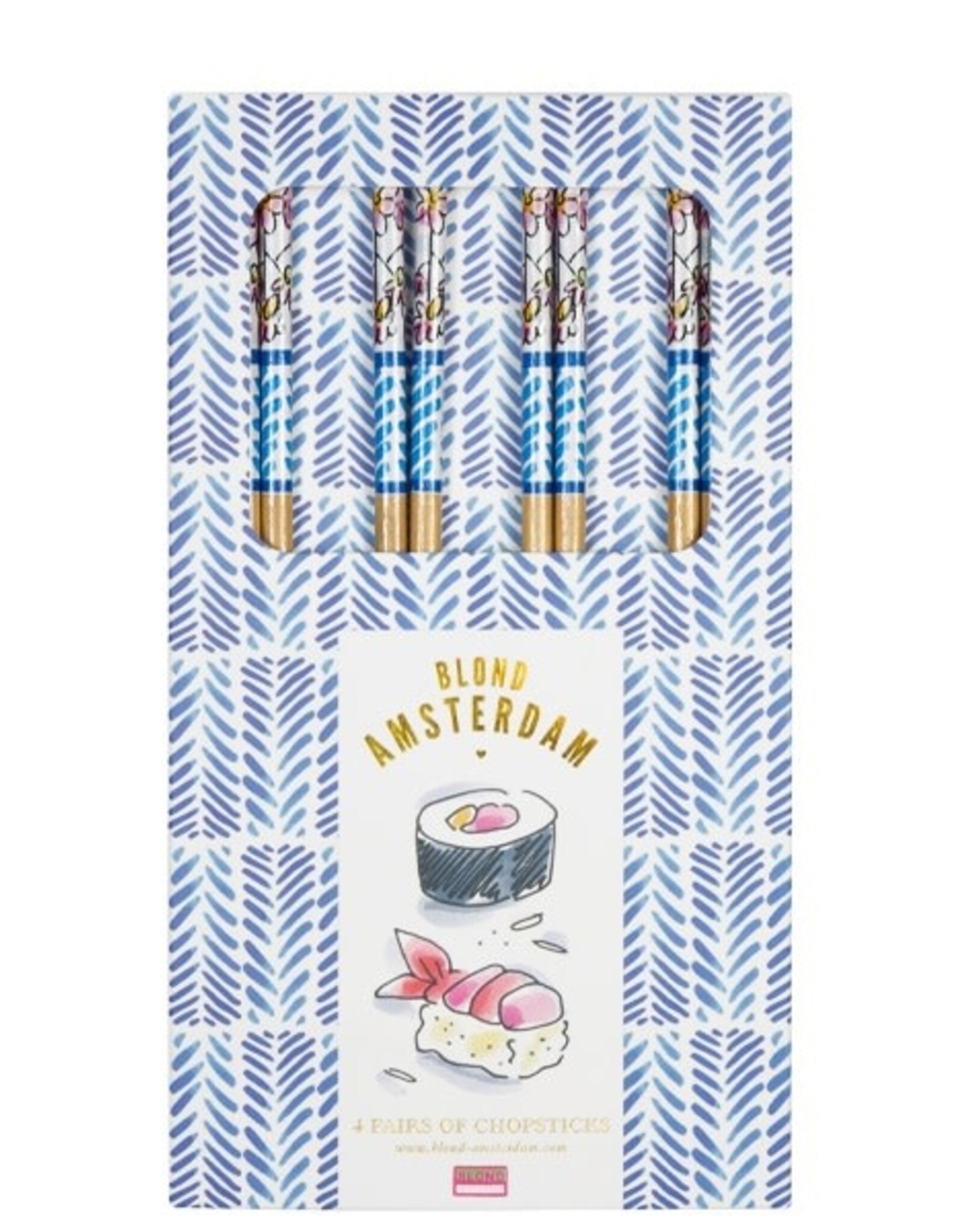 Blond Amsterdam Chopsticks set van 4 "Sushi" - Blond Amsterdam