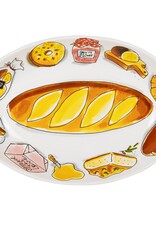 Blond Amsterdam Ovale Schaal 28,5cm Bread "Even Bijkletsen" - Blond Amsterdam