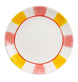 Blond Amsterdam Ontbijtbord 22cm  Strepen Pink Yellow "Everyday" - Blond Amsterdam