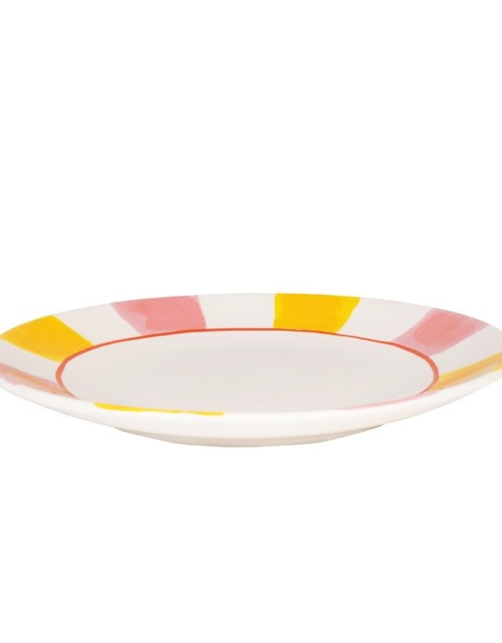 Blond Amsterdam Ontbijtbord 22cm  Strepen Pink Yellow "Everyday" - Blond Amsterdam