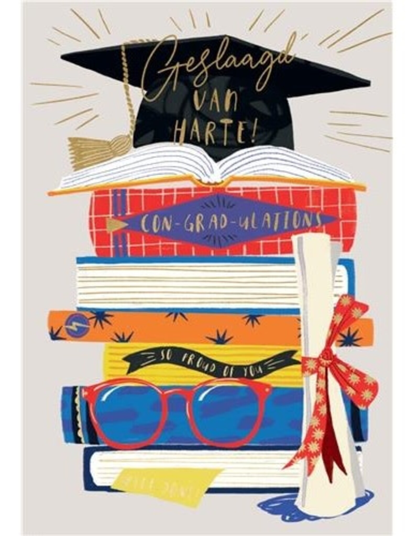 Con-Grad-ulations Well Done! - Wenskaart Clare Maddicott