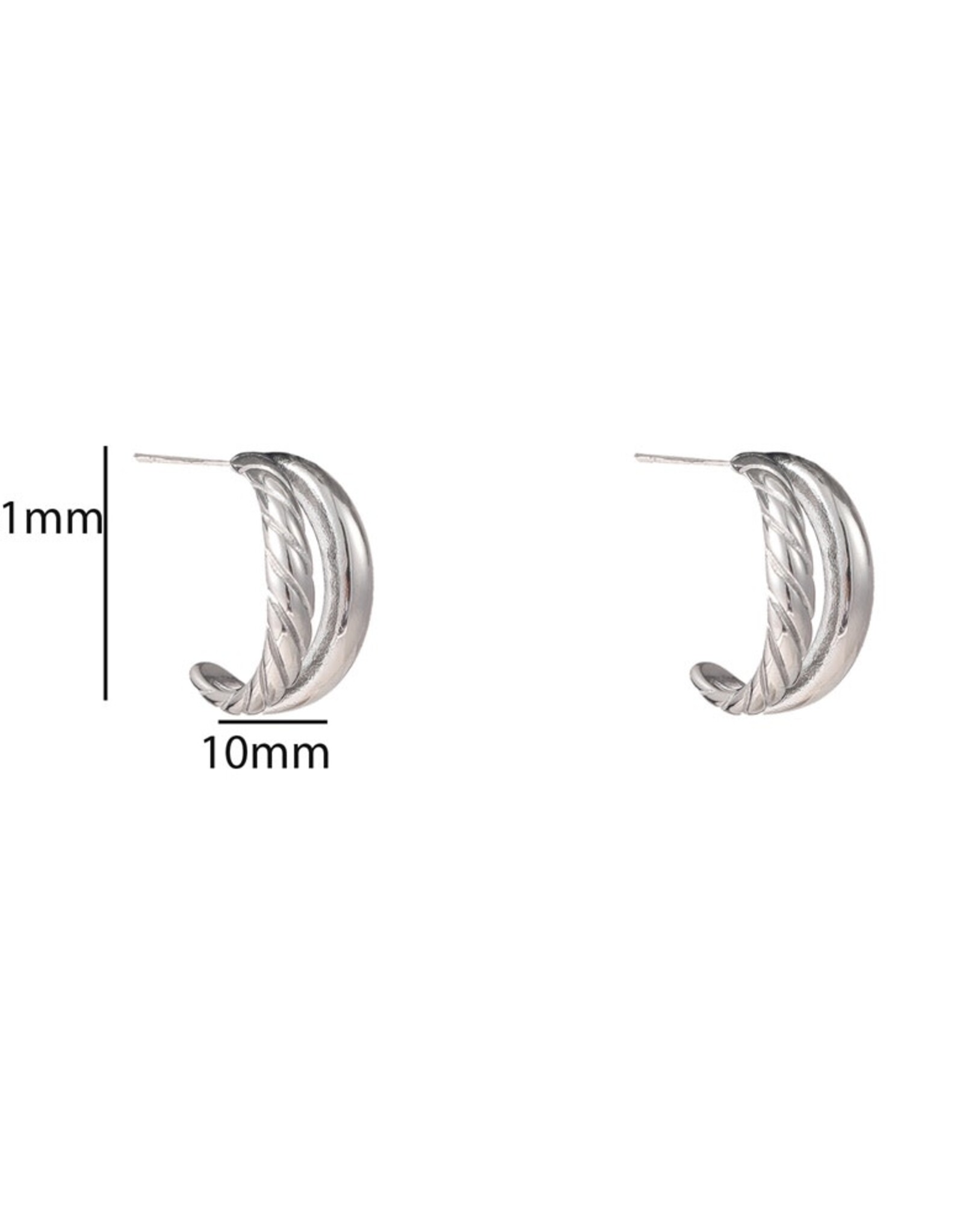 Day & Eve by Go Dutch Label Oorbellen (E56213-1) Zilver - Day & Eve by Go Dutch Label