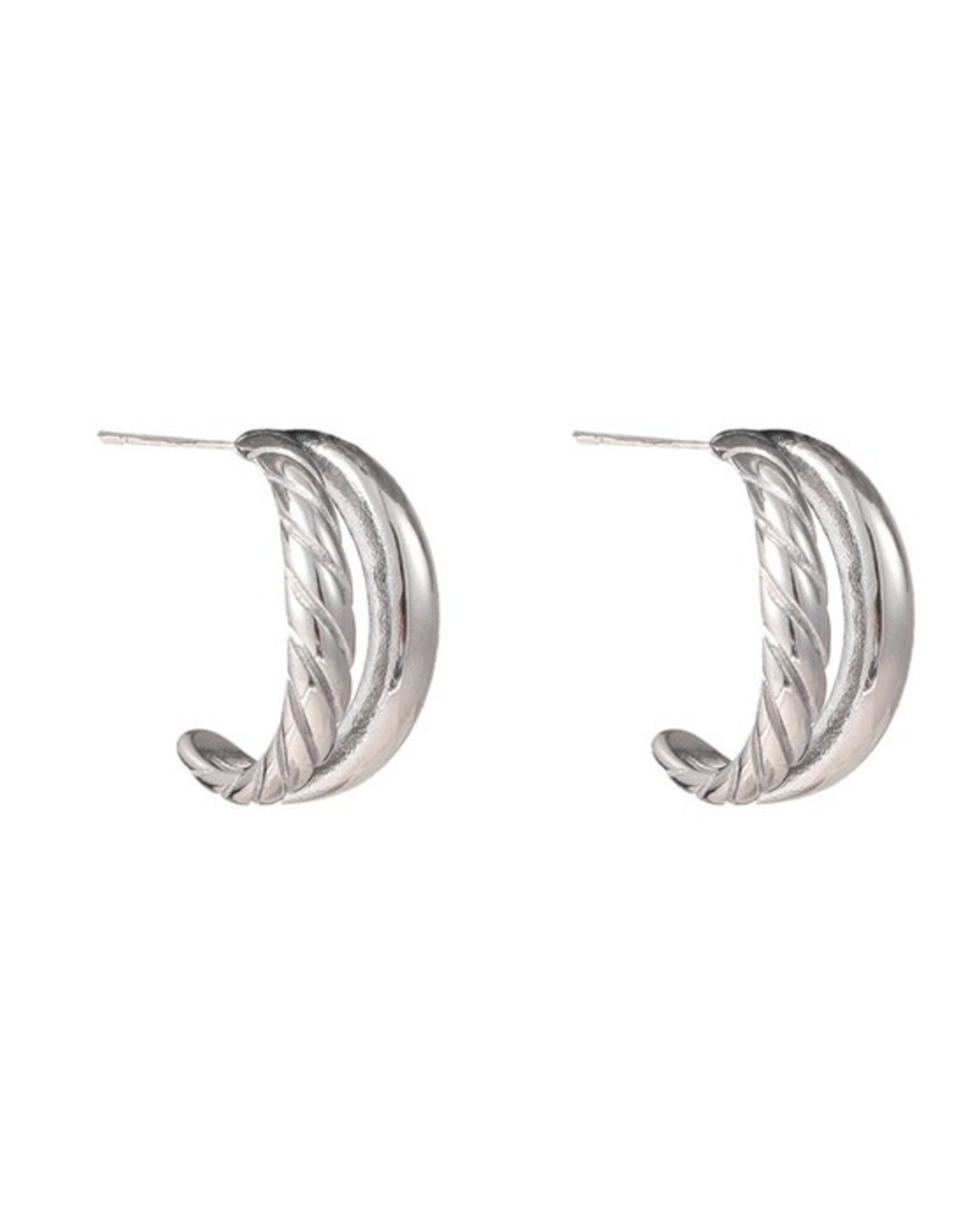 Day & Eve by Go Dutch Label Oorbellen (E56213-1) Zilver - Day & Eve by Go Dutch Label