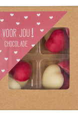 Voor Jou! Chocolade - Mini Hartjes 12 stuks