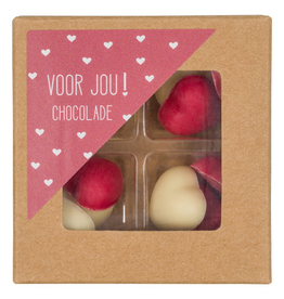 Voor Jou! Chocolade - Mini Hartjes 12 stuks