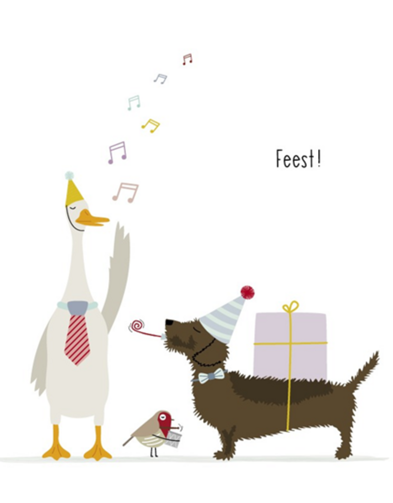 Feest! - Wenskaart Frits