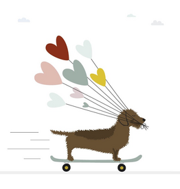 (Skateboard) - Wenskaart Frits