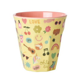 Rice Beker Melamine met Unicorn Love Print - Rice