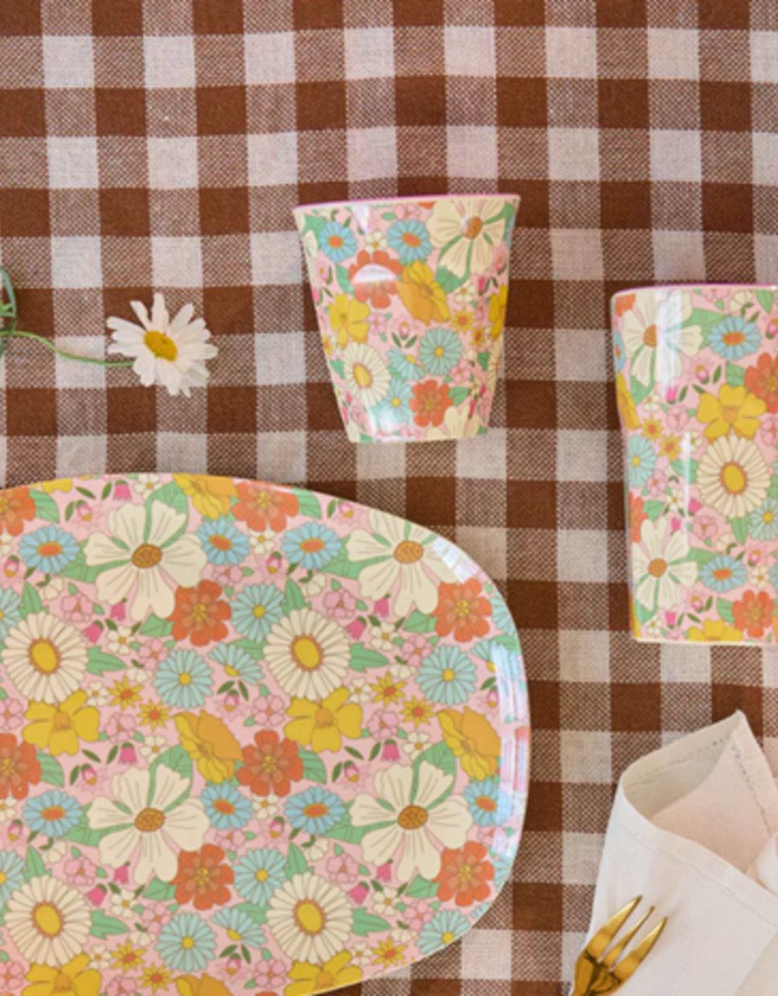 Rice Beker Melamine met Flower Power print - Rice