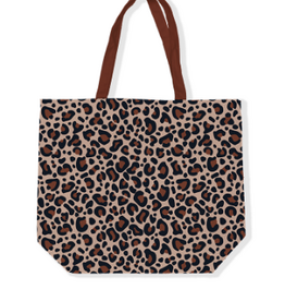 Shopper Leopard mokka/beige 48x15x38cm