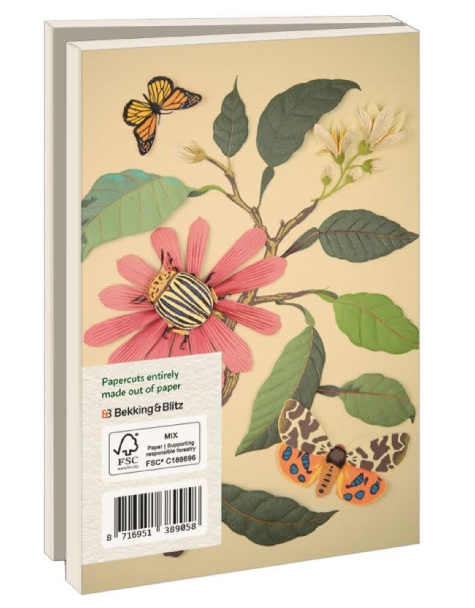 Kaartenmapje met env, klein: Flowers and insects, Geertje Aalders