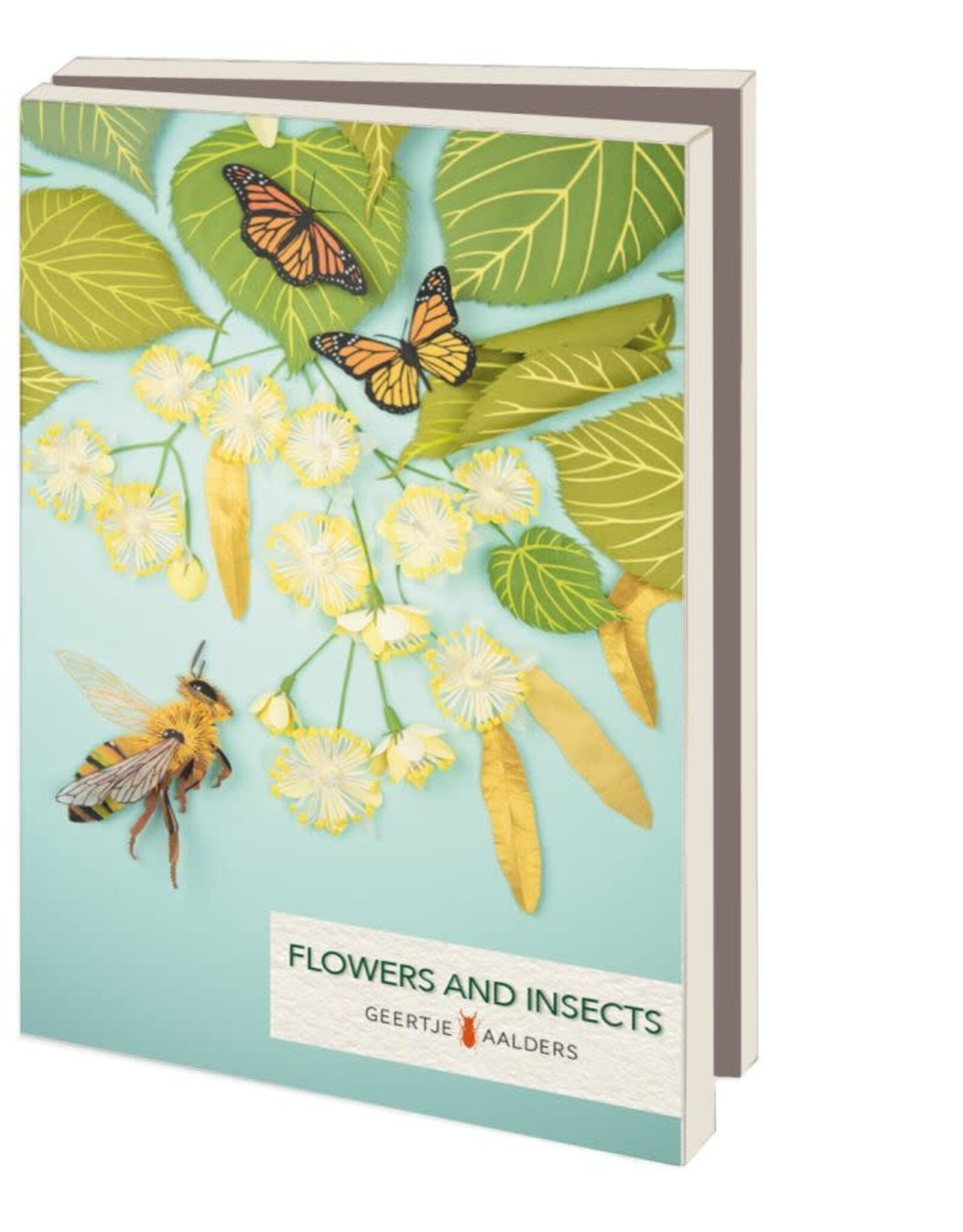 Kaartenmapje met env, klein: Flowers and insects, Geertje Aalders