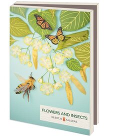 Kaartenmapje met env, klein: Flowers and insects, Geertje Aalders