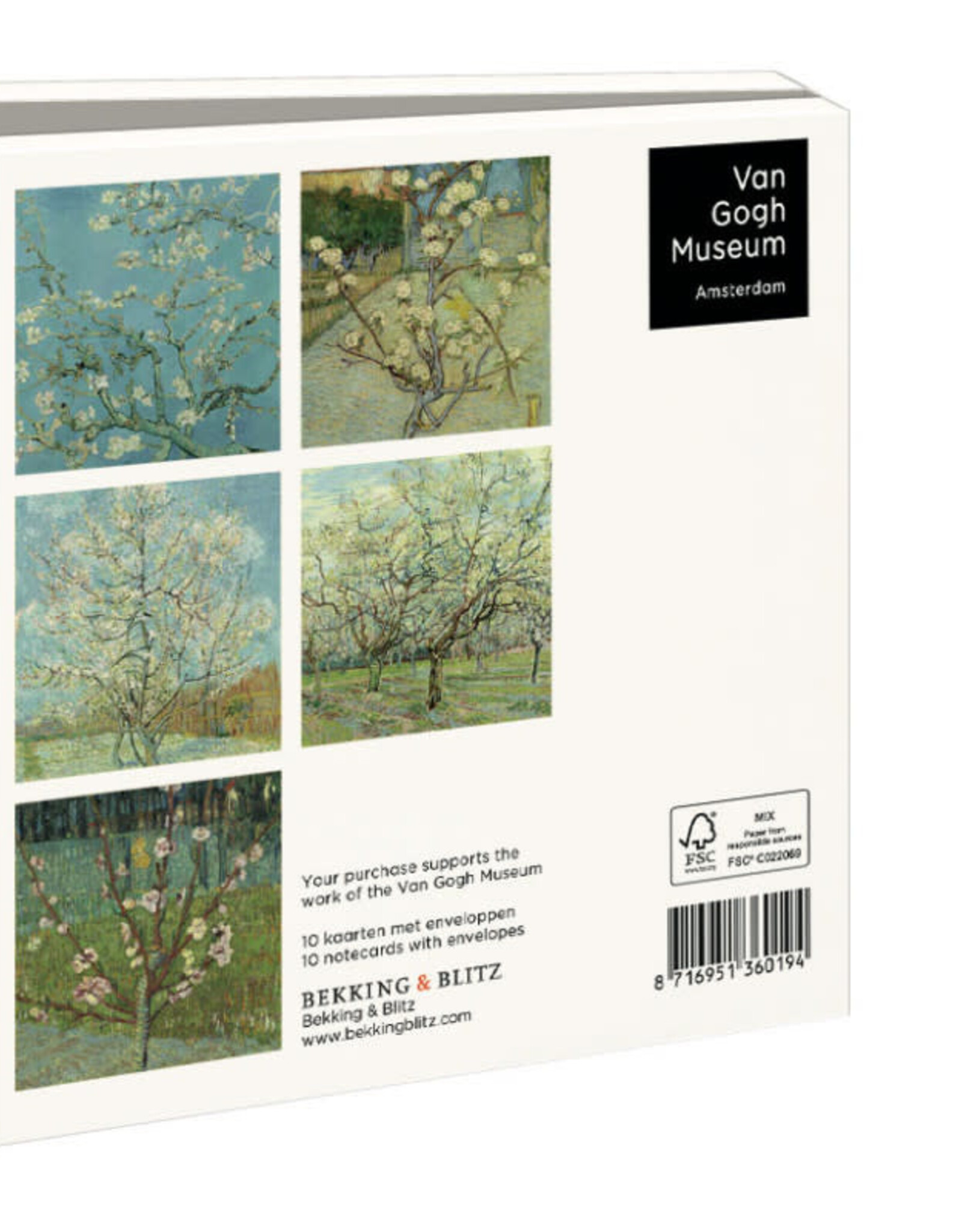 Kaartenmapje met env, vierkant: Almond Blossom, Van Gogh Museum