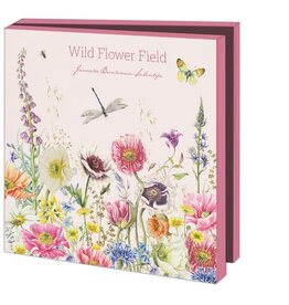 Kaartenmapje met env, vierkant: Wild Flower Field, Janneke Brinkman-Salentijn