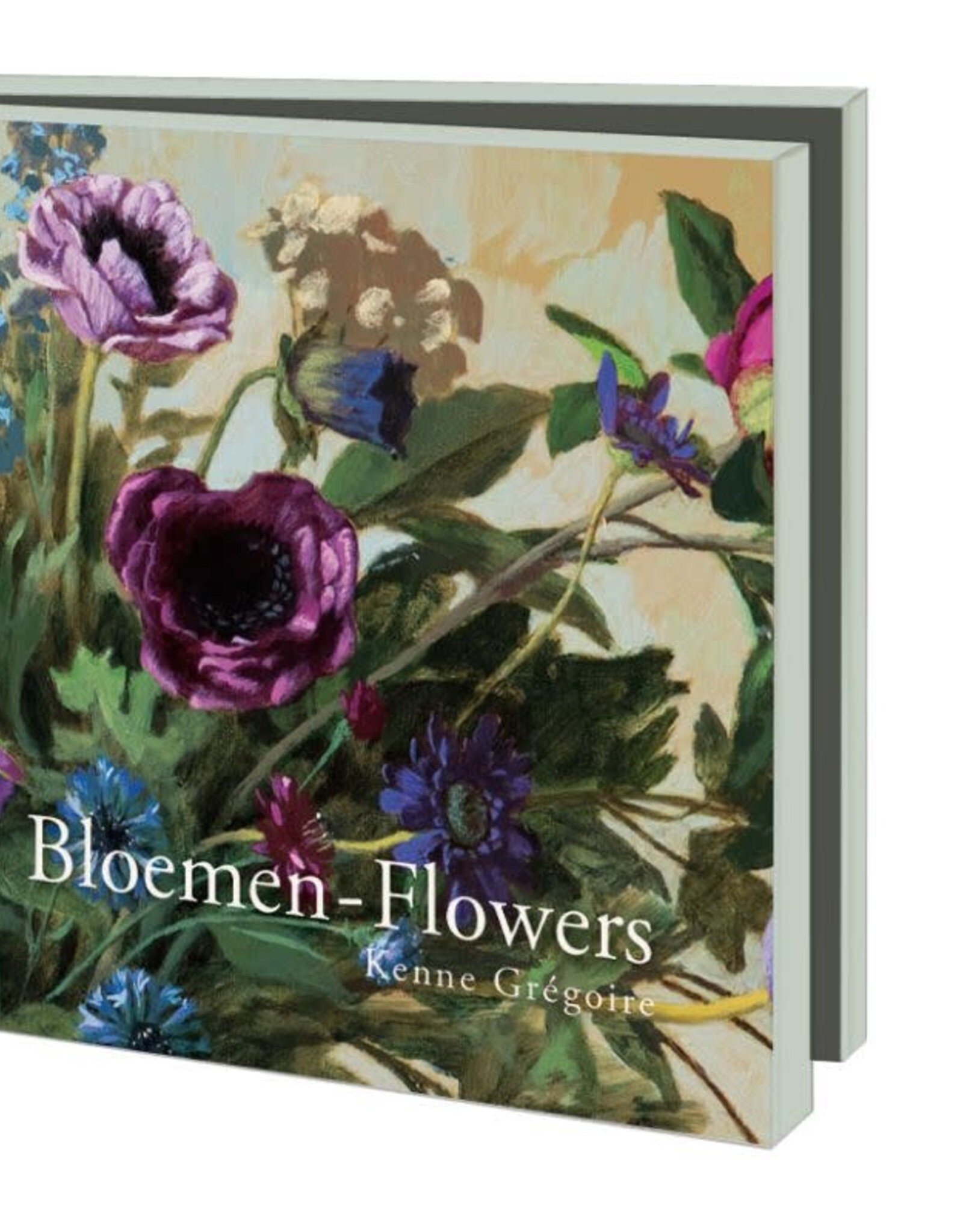 Kaartenmapje met env, vierkant: Bloemen, Kenne Gregoire