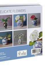 Kaartenmapje met env, vierkant:Delicate Flowers, Ingrid Smuling