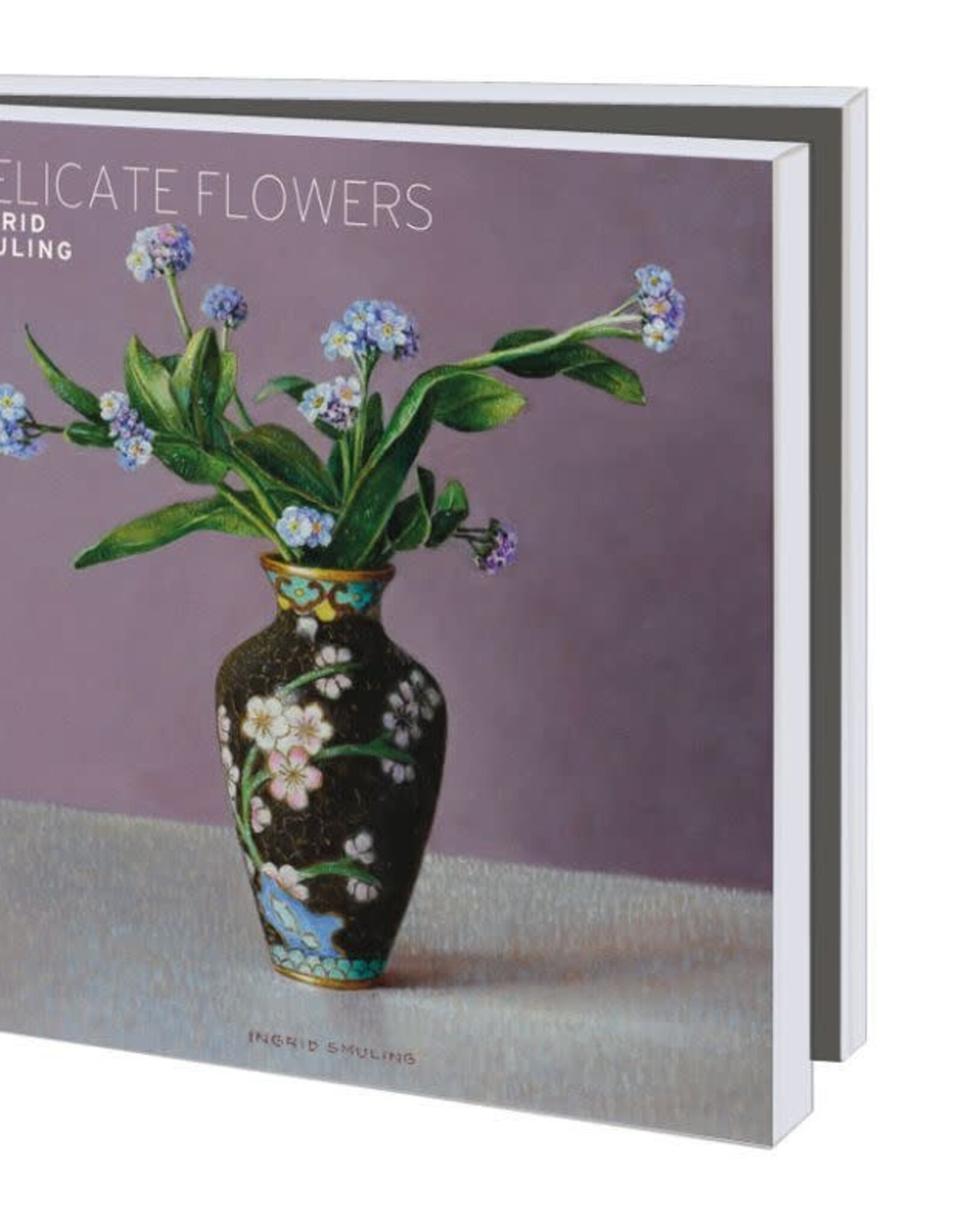 Kaartenmapje met env, vierkant:Delicate Flowers, Ingrid Smuling