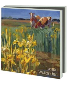 Kaartenmapje met env, vierkant: Tussen weilanden, Hans Versfelt