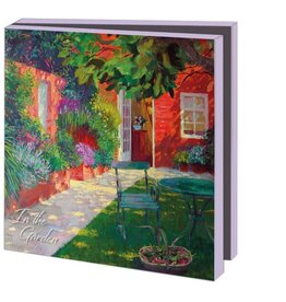 Kaartenmapje met env, vierkant:In the garden, William Ireland