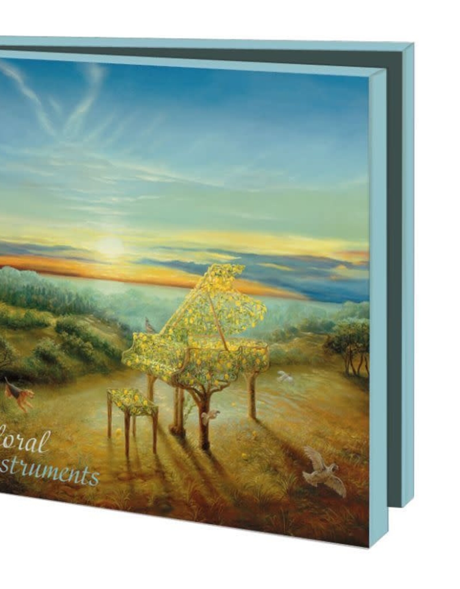 Kaartenmapje met env, vierkant:Floral instruments, Timothy Martin