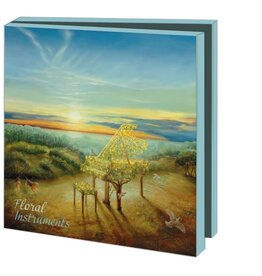 Kaartenmapje met env, vierkant:Floral instruments, Timothy Martin