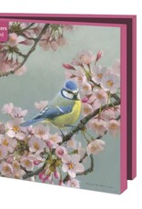 Kaartenmapje met env, vierkant: Birds and blossoms, Elwin van der Kolk