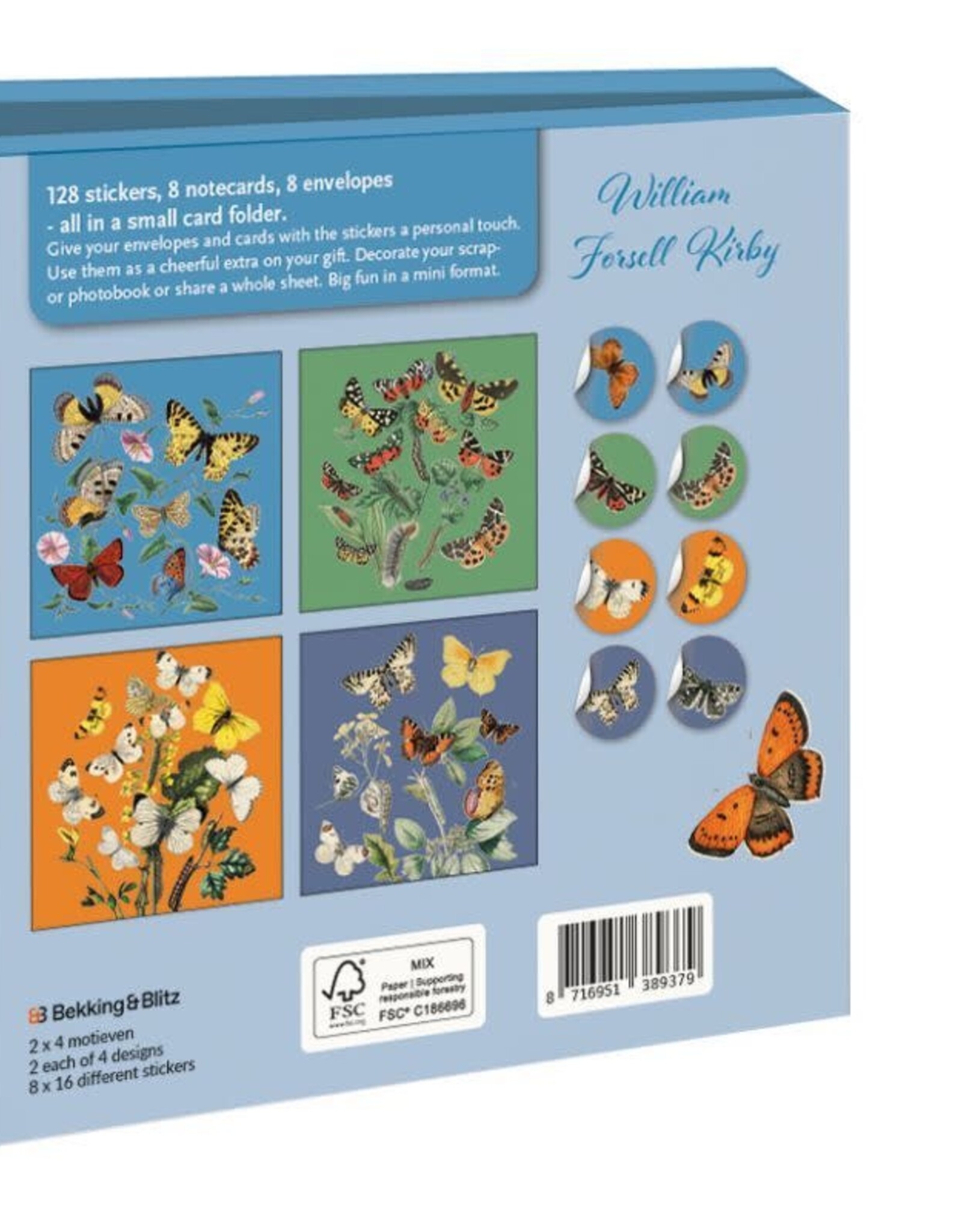 Kaartenmapje met env, vierkant: Graceful, William Forsell Kirby